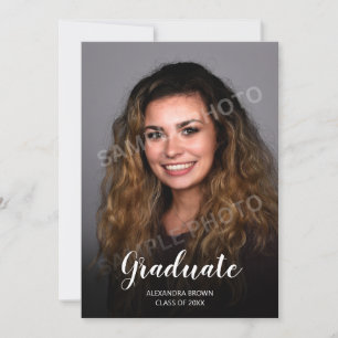 Cartão de Anúncio de Formatura com Foto