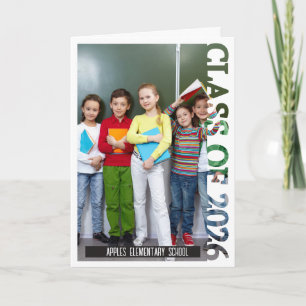 Cartão de Anúncio de Formatura com Foto da Turma d