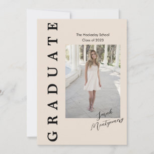 Cartão de Anúncio de Formatura Edge 5 Fotos