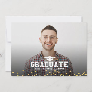 Cartão de Anúncio de Foto de Formatura do Ensino M