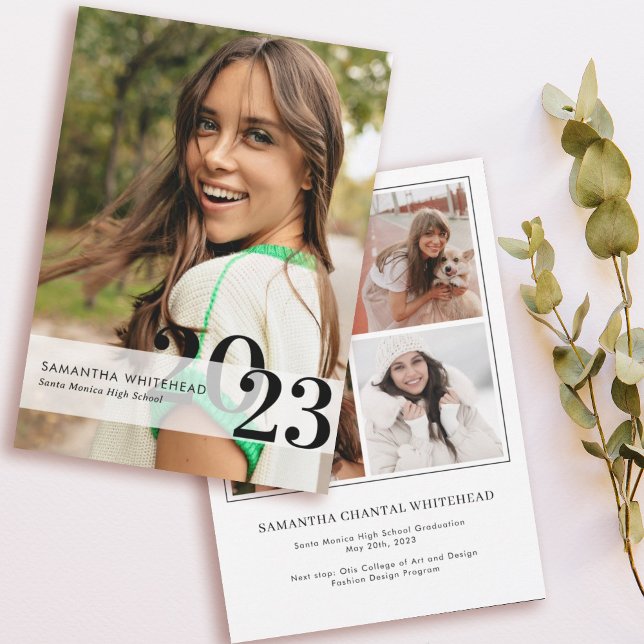 Cartão de Anúncio de Foto do Ano de Formando Moder (Criador carregado)