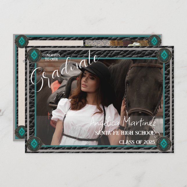 Cartão de Anúncio de Foto Flat do Estilo Ocidental (Frente/Verso)