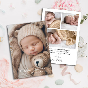 Cartão de Anúncio de Foto para Bebê Crpty Recém-na