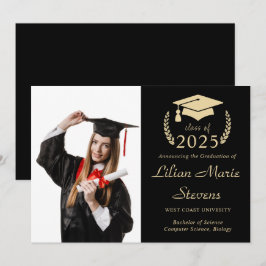 Cartão de Anúncio de Graduação de Foto de Script M