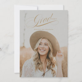 Cartão de Anúncio de Graduação de Script Clássico