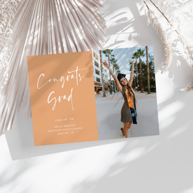 Cartão de Anúncio de Graduação de Script Manuscrit (Criador carregado)