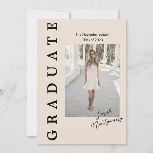 Cartão de Anúncio de Graduado 5 Fotos (Frente)