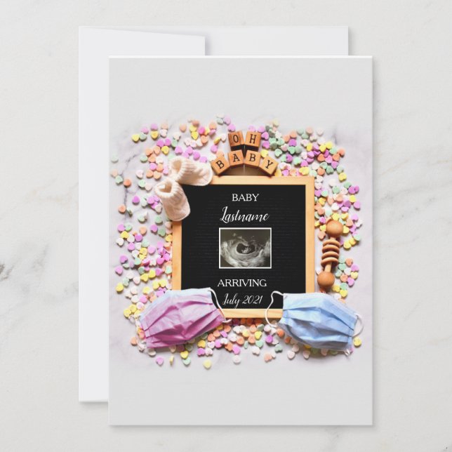 Cartão de Anúncio de Gravidez (Frente)