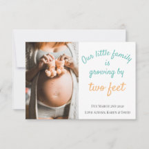 Cartão de Anúncio de Gravidez