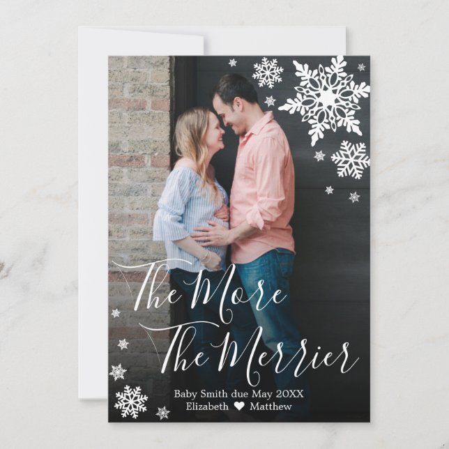 Cartão de Anúncio de Gravidez de Natal (Frente)