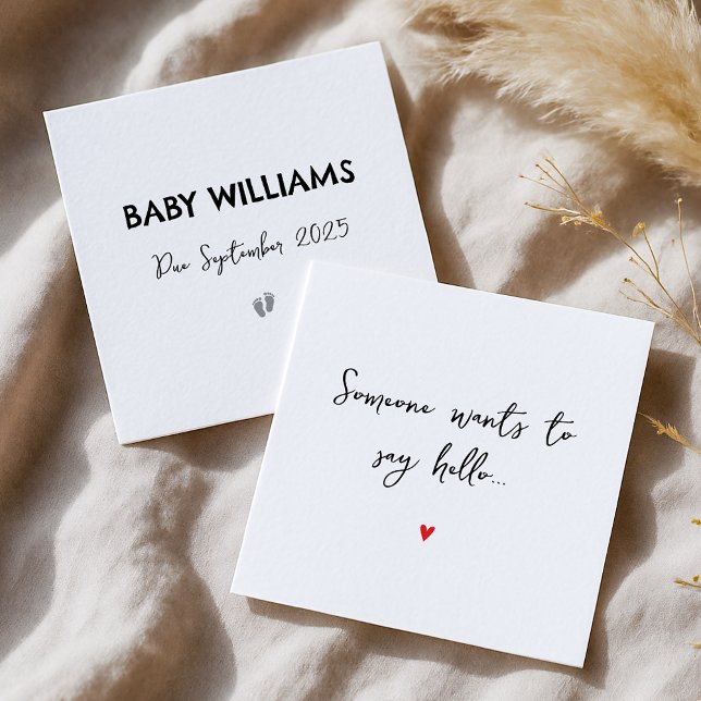 Cartão de Anúncio de Gravidez de Revenda Simples (Criador carregado)