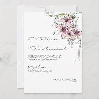 Cartão de Anúncio de Lírios Rosa Floral - cartão d