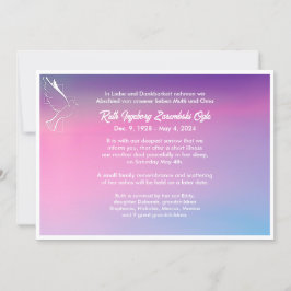 Cartão de Anúncio de Morte de Estilo Europeu