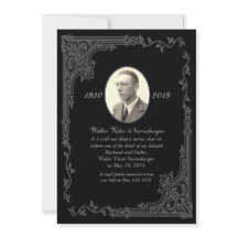 Cartão de Anúncio de Morte Negra Tradicional