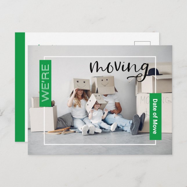 Cartão de Anúncio de Movimentação de Fotos Persona (Frente/Verso)