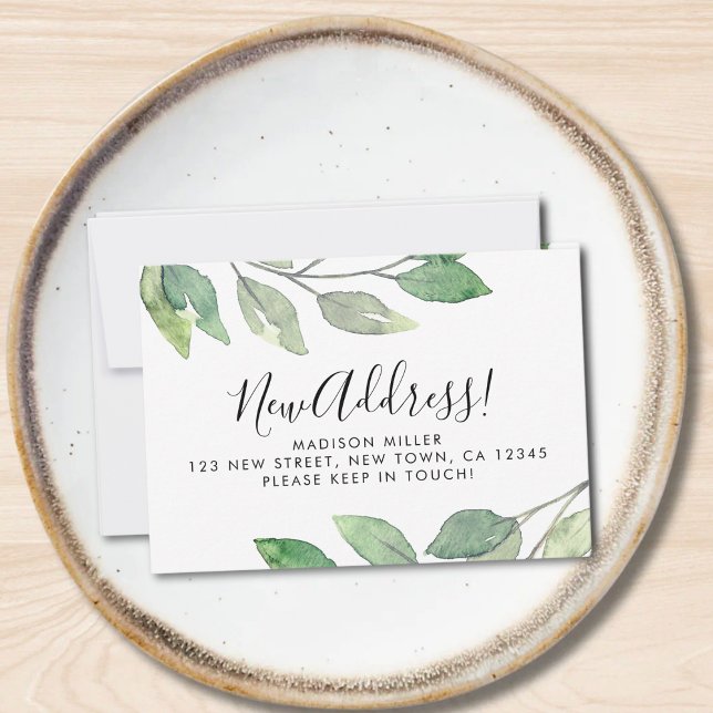 Cartão de Anúncio de Movimentação de Novo Endereço (Criador carregado)