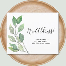 Cartão de Anúncio de Movimentação de Novo Endereço