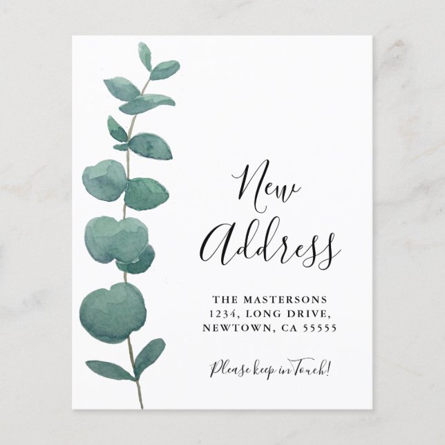 Cartão de Anúncio de Movimentação Eucalyptus Orçam (Frente)