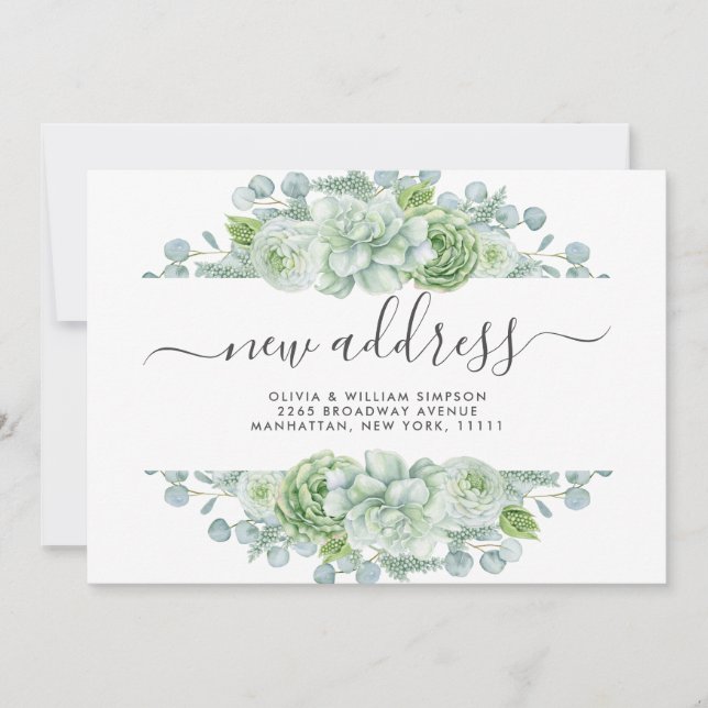 Cartão de Anúncio de Movimentação Eucalyptus Water (Frente)