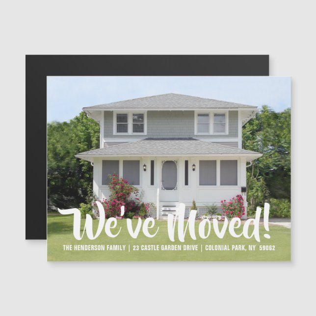 Cartão de Anúncio de Mudança Magnética de Foto (Frente/Verso)