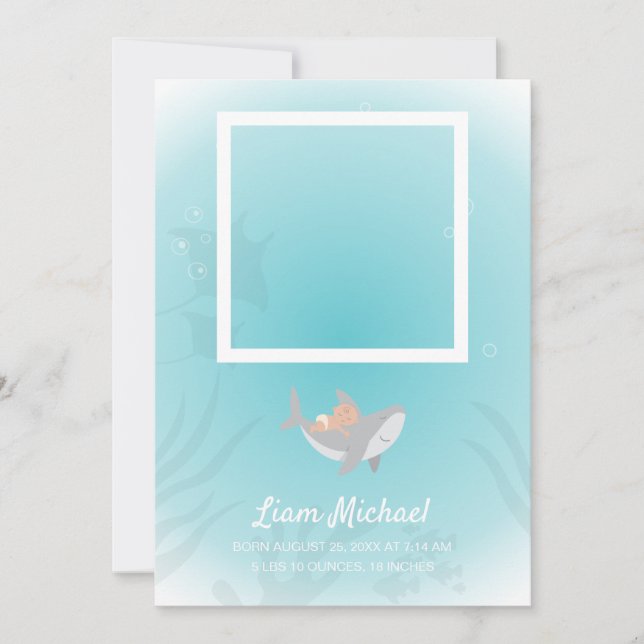 Cartão de Anúncio de Nascimento Bastante Bastante  (Frente)