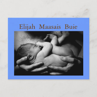 Cartão de Anúncio de Nascimento de Bebê