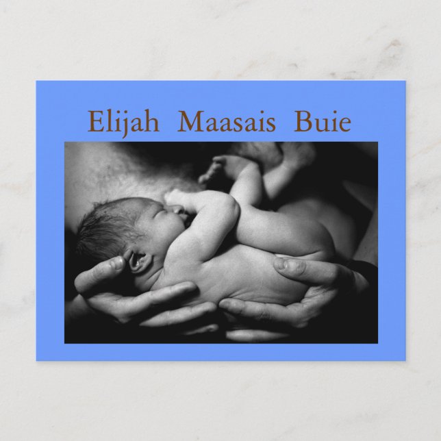 Cartão de Anúncio de Nascimento de Bebê (Frente)