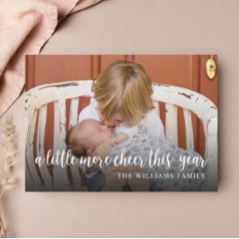 Cartão de Anúncio de Nascimento de Natal Elegante