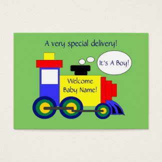 Cartão de Anúncio de Nascimento do Comboio