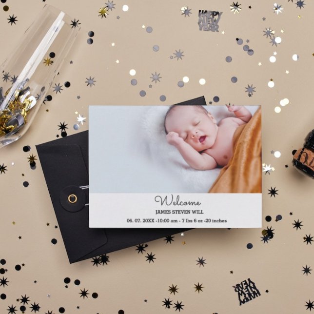 Cartão de anúncio de nascimento| novo anúncio de n (Criador carregado)