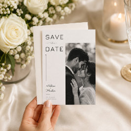 Cartão de Anúncio de Noivado com Foto de Casamento