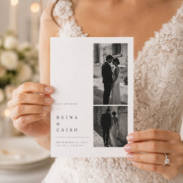 Cartão de Anúncio de Noivado com Foto do Casamento