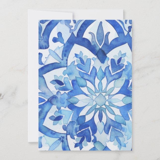 Cartão de Anúncio de Noivado Mediterrâneo (Verso)