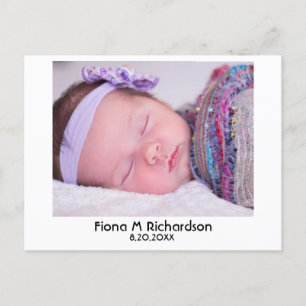 Cartão de Anúncio de Novo Nascimento de Foto para 