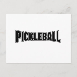 cartão de anúncio de pickleball design preto e bra