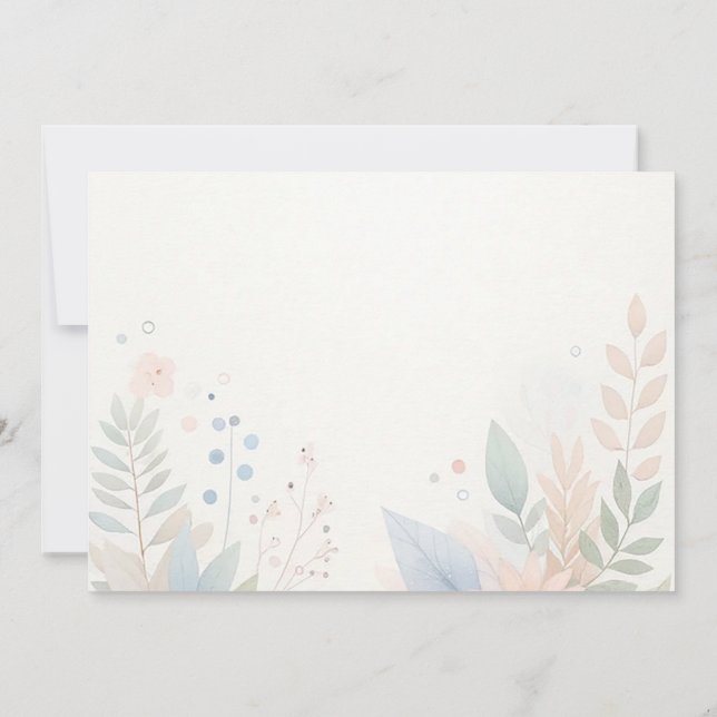 Cartão de Anúncio de Salve o Dia com Letra Elegant (Verso)