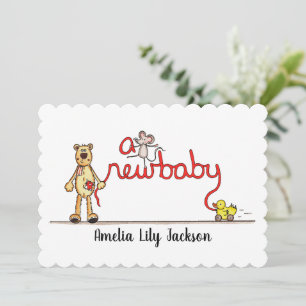 Cartão de Anúncio de um Novo Bebê Personalizado