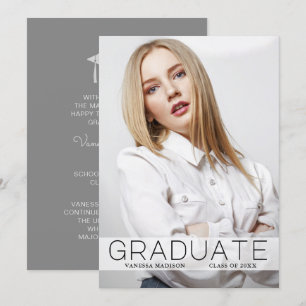 Cartão de Anúncio do Formando Fotográfico Moderno 