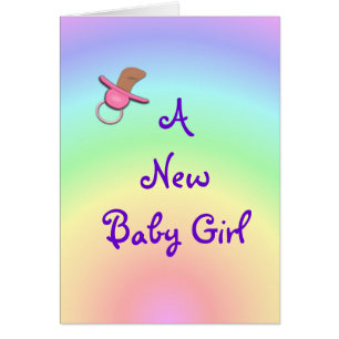 Cartão de anúncio do Pastel Rainbow Baby - perso