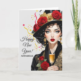 Cartão de Anúncio Dobrado do "Feliz ano novo"