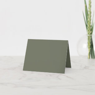Cartão de Anúncio Dobrável Verde Musgo Personalizá