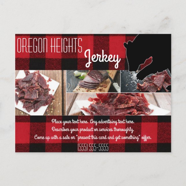 Cartão de Anúncio Empresarial Urso Xadrez Búfalo V (Frente)