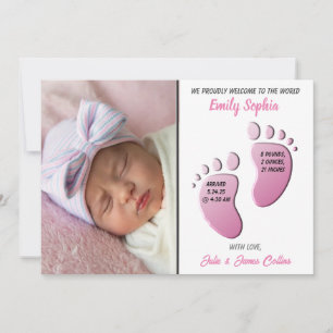 Cartão de Anúncio Flat De Feet Da Bebê