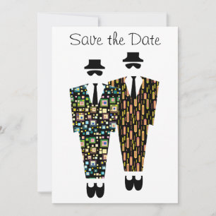 Cartão de Anúncio Gay Save The Date