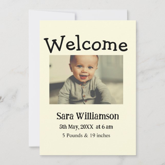 Cartão de anúncio mínimo de edição da foto moderno (Frente)