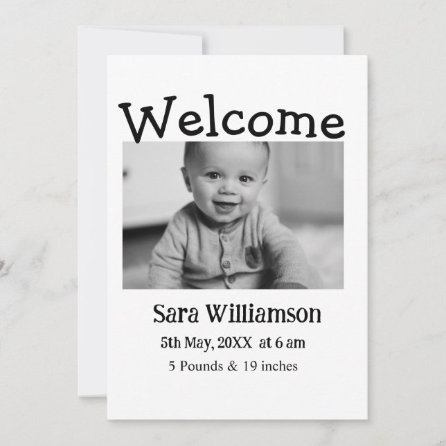 Cartão de anúncio mínimo de edição da foto moderno (Frente)