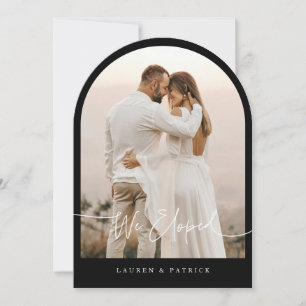 Cartão de Anúncio Mínimo de Elopement Arch