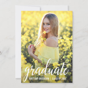 Cartão de Anúncio para Graduação de Fotos Mode