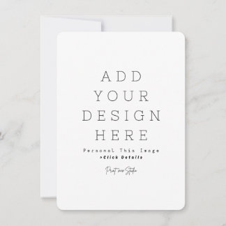 Cartão de Anúncio Personalizado Simples 11,4 cm x