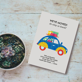 Cartão de Anúncio Plano de Carro Colorido em Movim